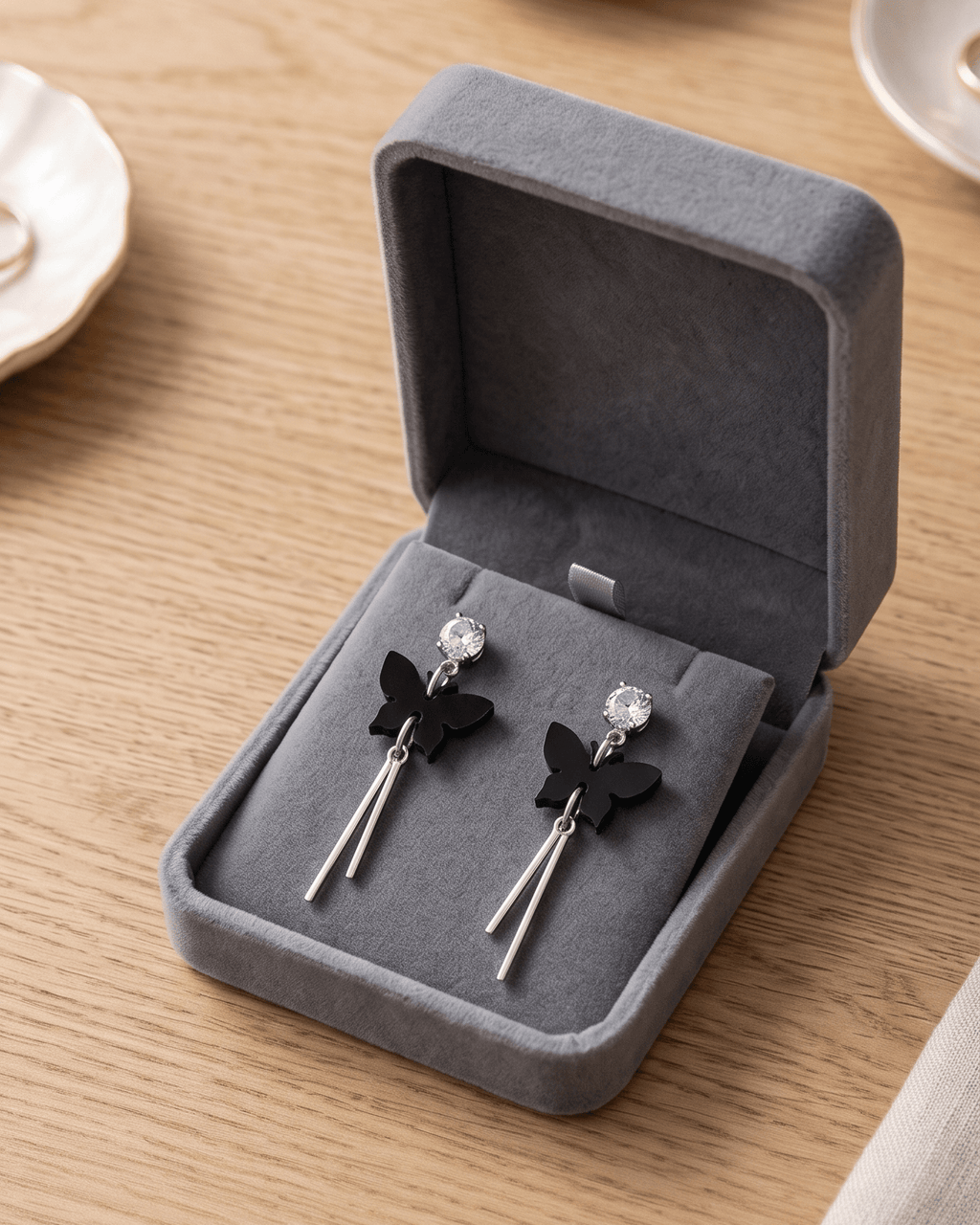 Midnight Butterfly Tassel Drop Earrings - Sannu Fashion Store