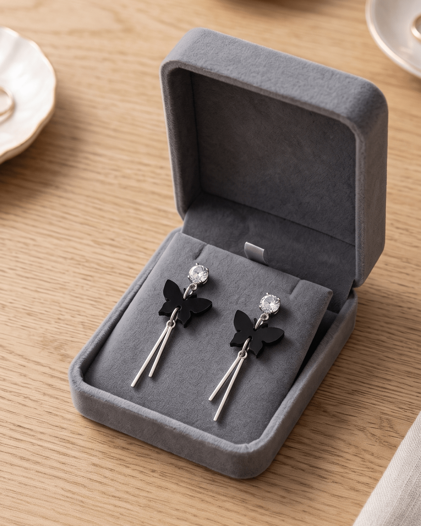 Midnight Butterfly Tassel Drop Earrings - Sannu Fashion Store